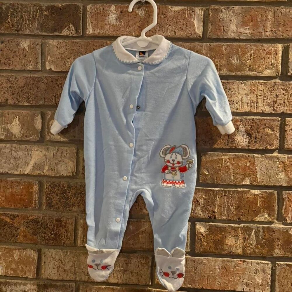 Carter-s Blue Sleepsuits-babygrows